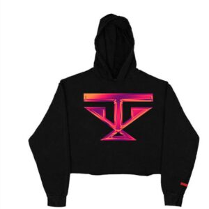 Timmyxtream chromè crop logo hoodie