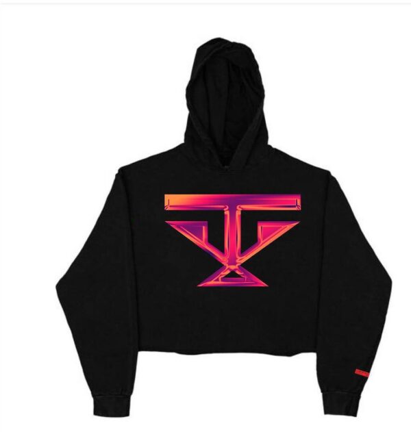 Timmyxtream chromè crop logo hoodie